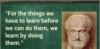 Learning By Doing quote from Aristotle