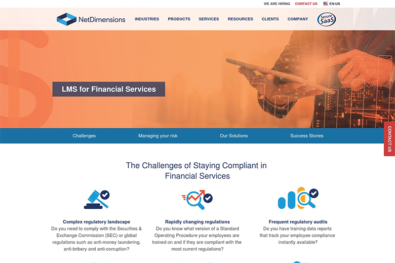 NetDimensions Financial Services LMS