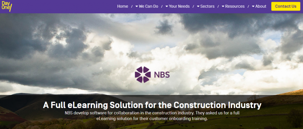 Construction sector elearning from Day One Technologies