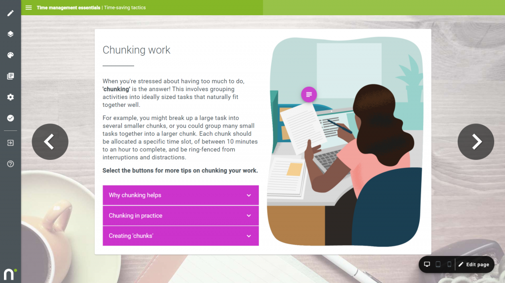 eLearning authoring tool with great UX
