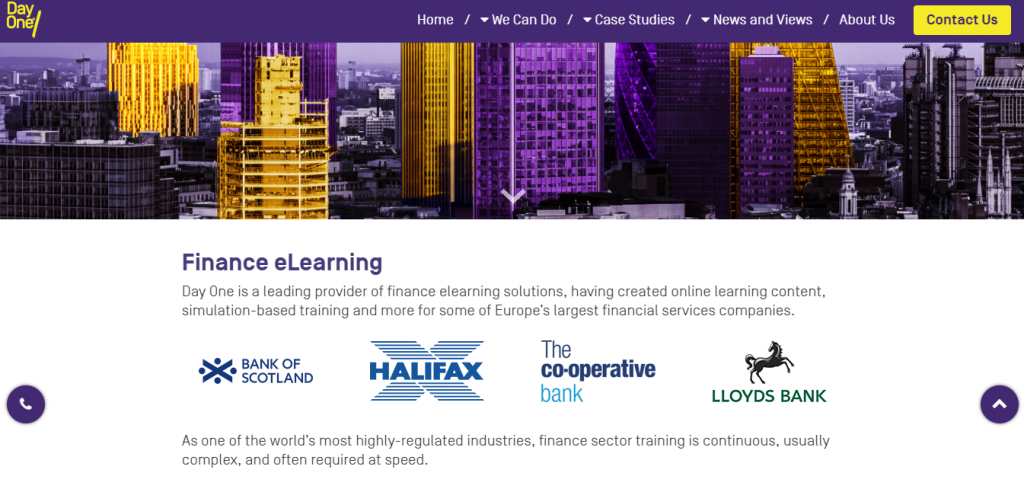Finance elearning solutions from Day One Technologies