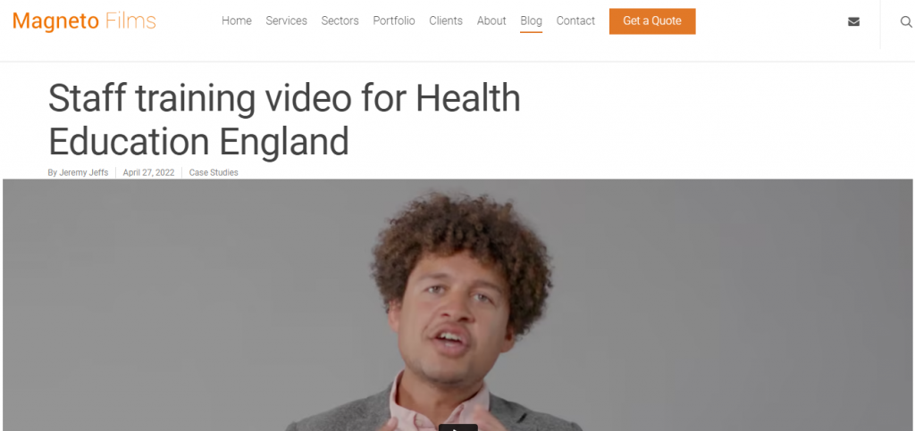Healthcare staff training video production