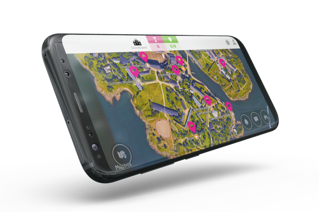 Interactive map on a mobile phone
