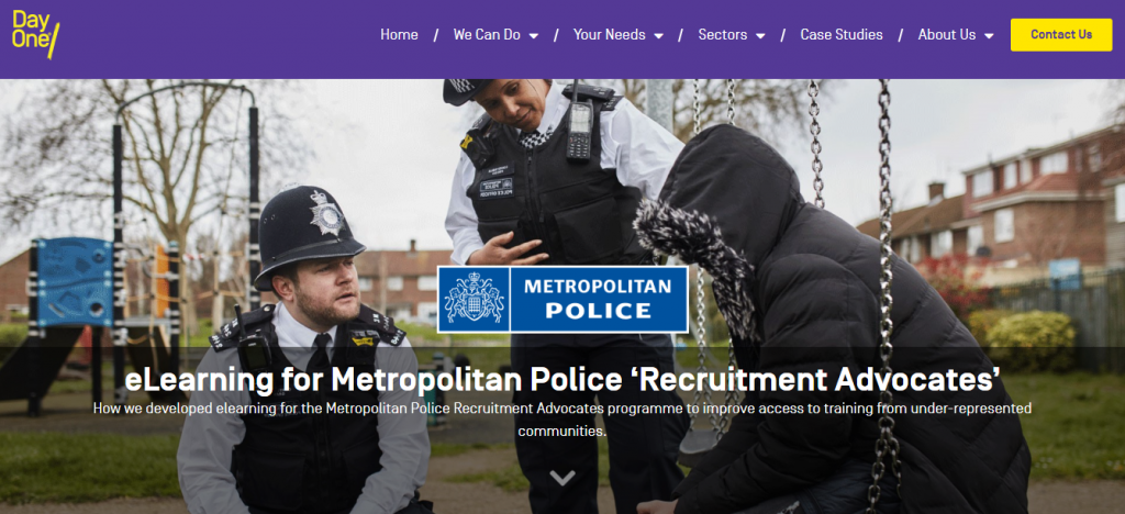 eLearning for the Met Police in London from Day One