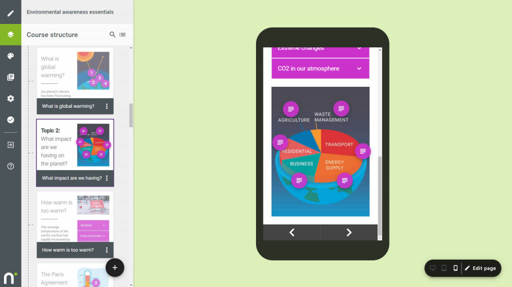 Mobile friendly elearning design