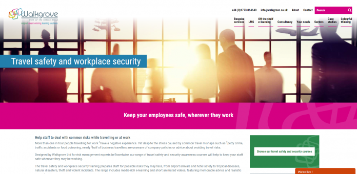 Travel safety and workplace security training from Walkgrove