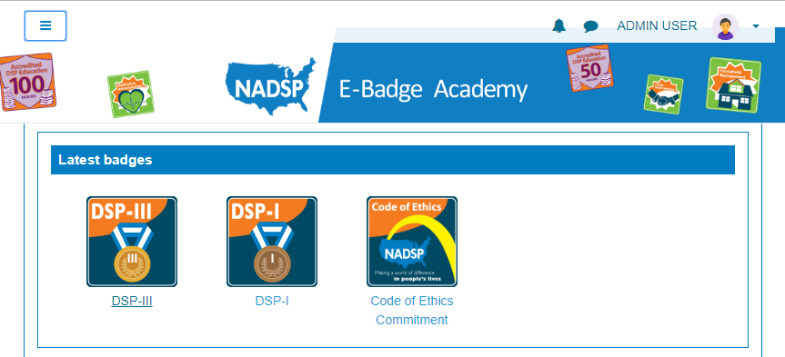 Badges from Web Courseworks